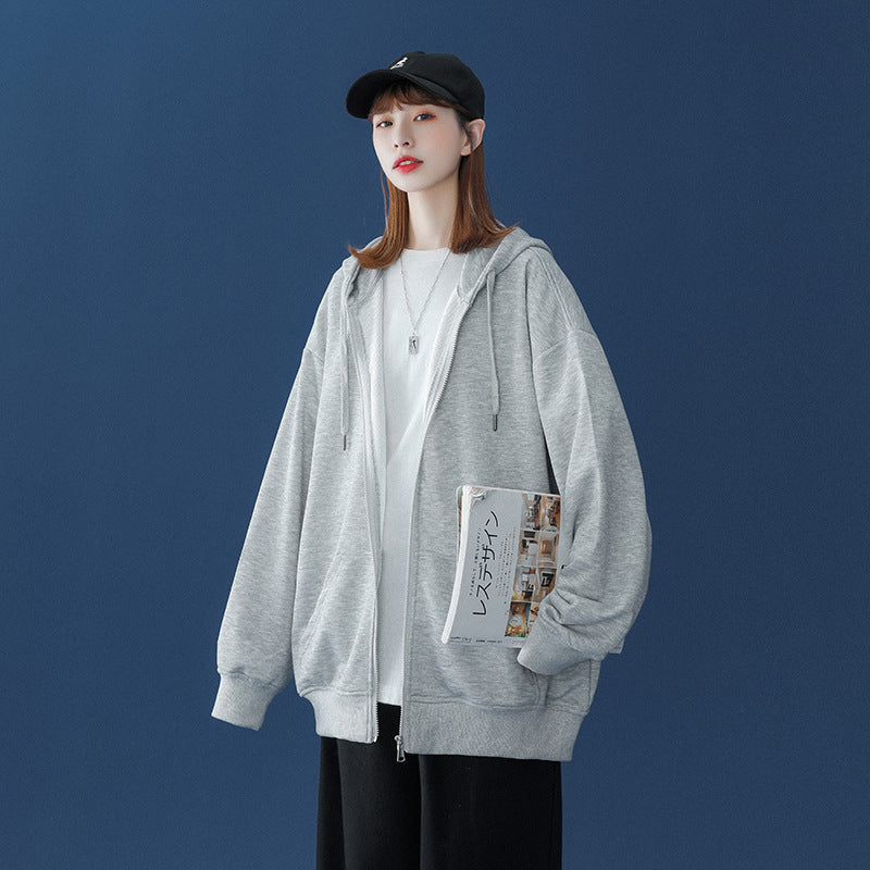 Hoodie Vintage Femme – Cardigan Oversize Zippé Streetwear