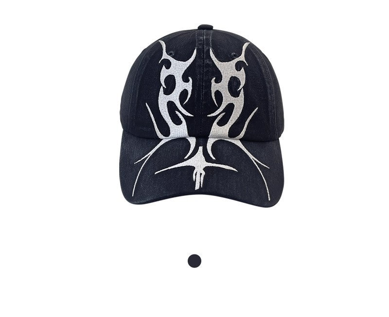 Casquette Baseball Flamme Brodée – Unisexe Streetwear Coton Réglable