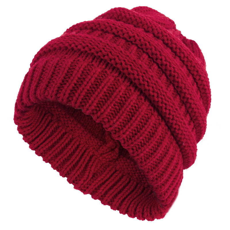 Bonnet Queue de Cheval Femme Tricot Acrylique