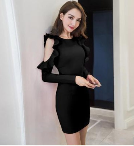 Robe de Soirée Femme – Mariage Événement Élégant Noir Rouge S-XL