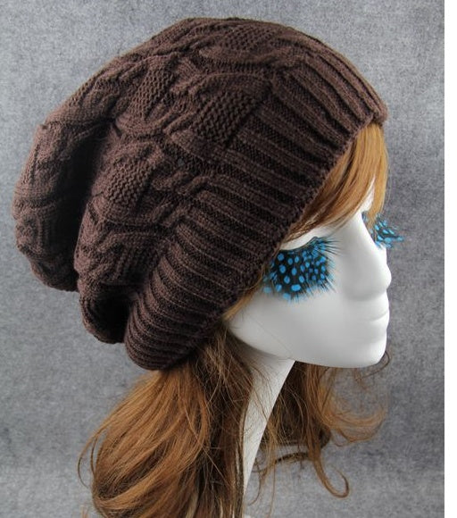 Bonnet Laine Épais Femme Loose Pile – 6 Coloris 28x23cm Hiver Confort