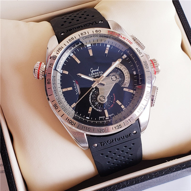 Montre Mécanique Homme – Cadran Rond 43mm Verre Plexi Boucle Ardillon Acier