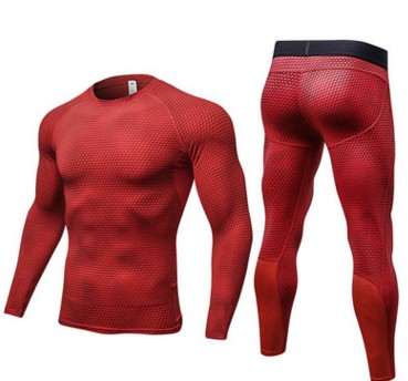 Ensemble Fitness Homme Compression – Polyester Spandex Running Cyclisme S-XXL