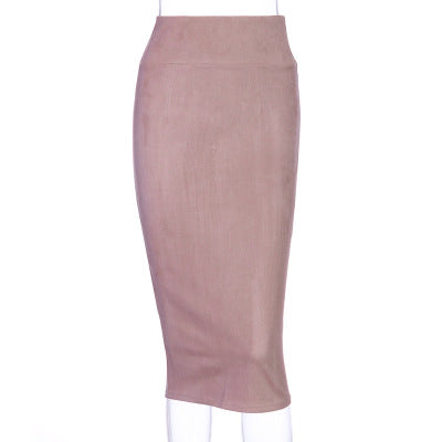 Mid-Length Pencil Skirt – Women's High-Waisted Stretch