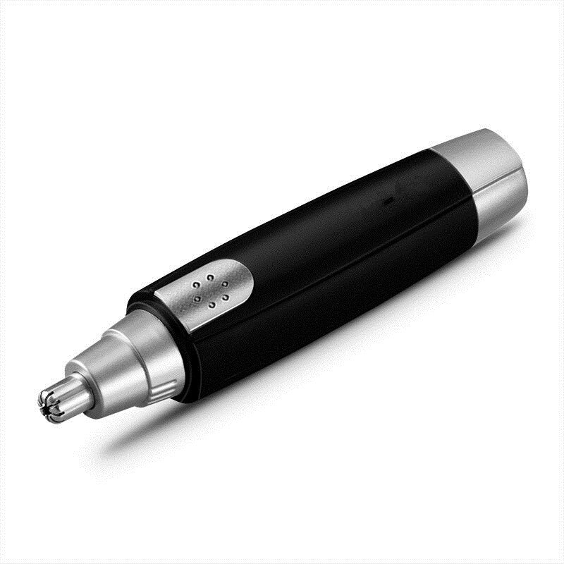 Tondeuse Électrique Nez & Oreilles Homme Femme – Lame Inox 360° Waterproof Noir Argent