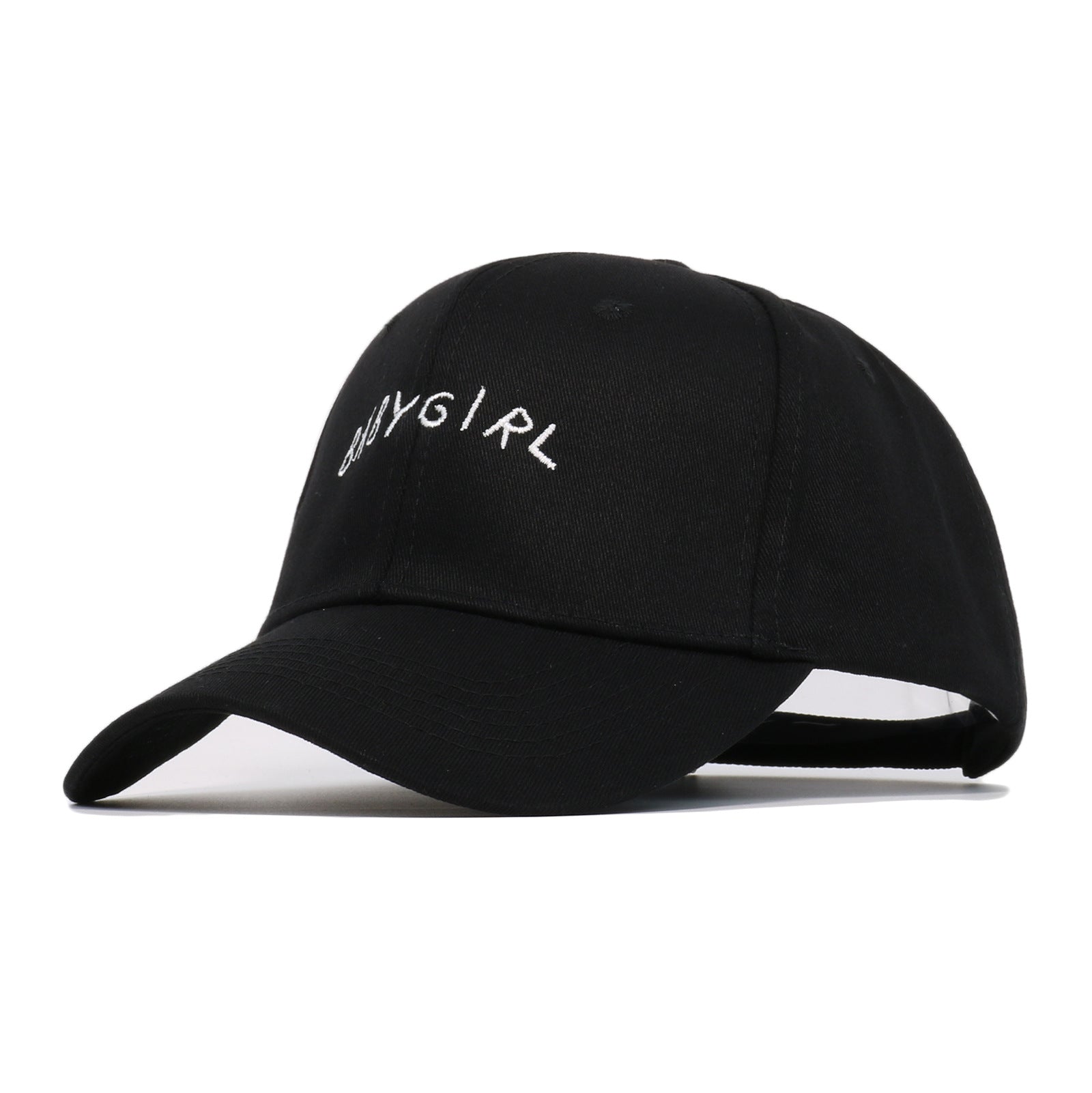Casquette Baseball BABYGIRL Brodée Coton – Visière Soleil Outdoor Noir Blanc