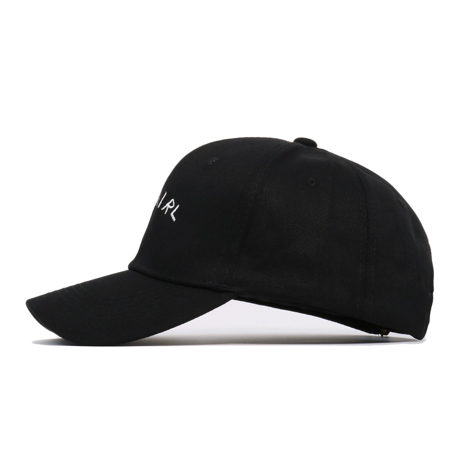 Casquette Baseball BABYGIRL Brodée Coton – Visière Soleil Outdoor Noir Blanc