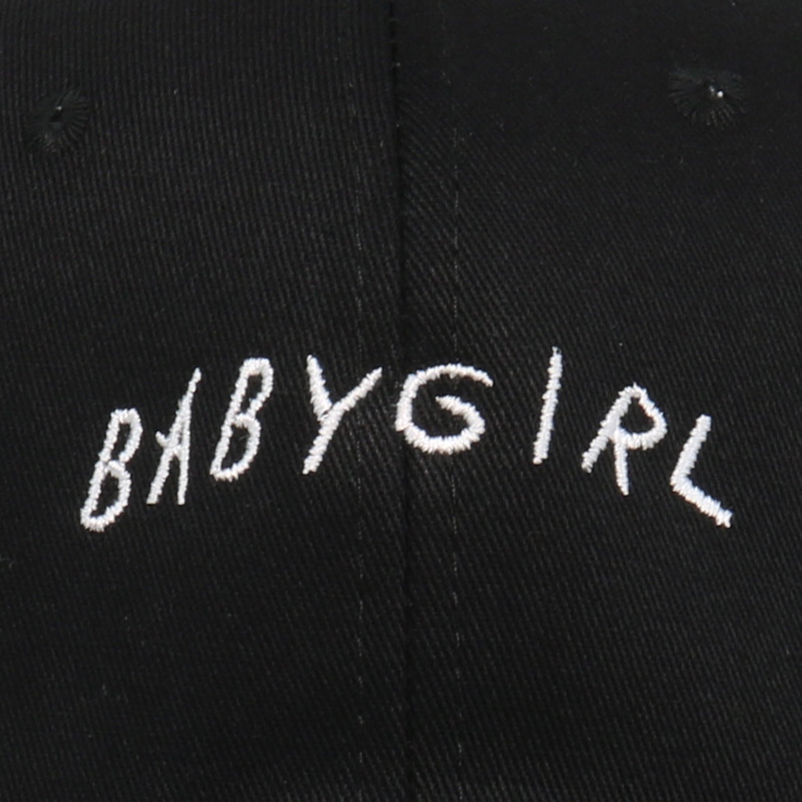 Casquette Baseball BABYGIRL Brodée Coton – Visière Soleil Outdoor Noir Blanc