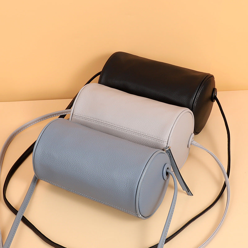 Mini Sac Rolo Bandoulière Femme Cuir – Sac Cylindrique Zip 6 Coloris