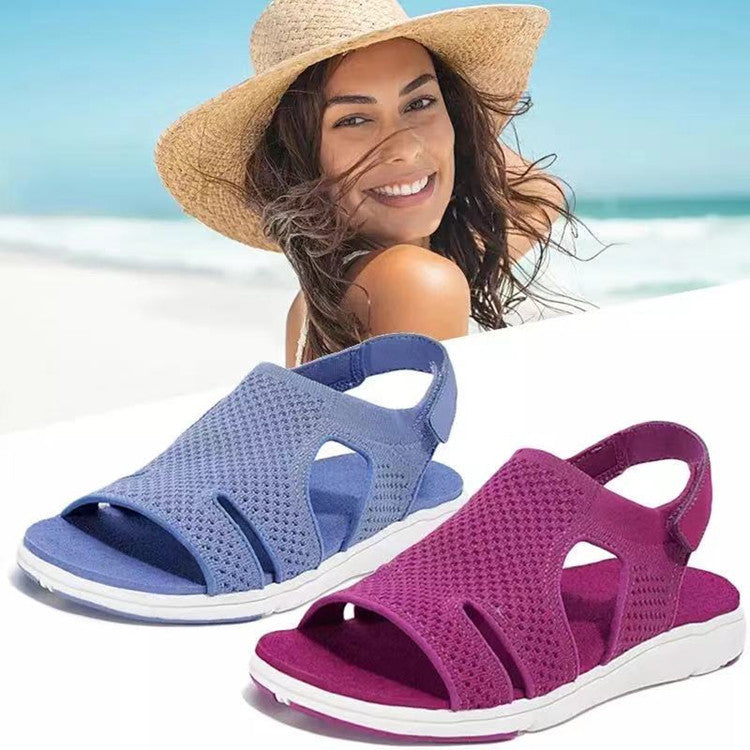 Sandales Femme Maille Respirante Sangle Croisée Réglable – Style Japonais Légères Cuir Semelle