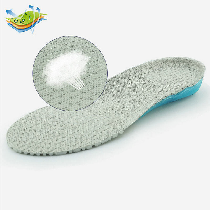 Semelle Orthopédique Silicone Voûte Plantaire – Unisexe 4 Saisons Noir Gris T35-46