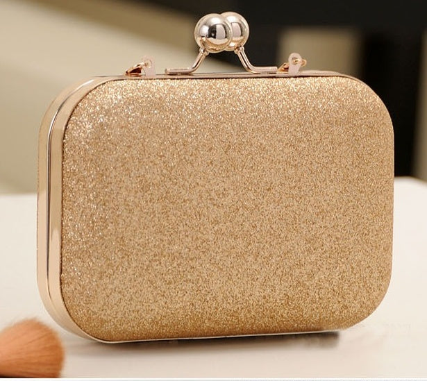 Pochette Soirée Femme – Sac Chaîne Doré Clutch Box Messenger 9 Coloris