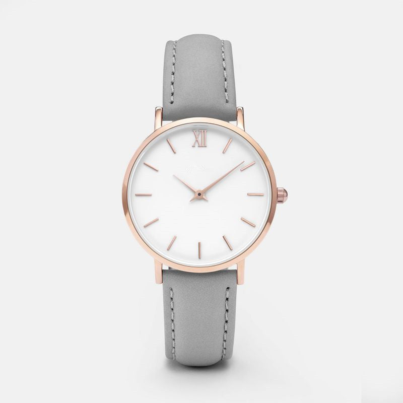 Montre Quartz Femme Bracelet Cuir PU – Cadran Carré 13 Coloris Tendance