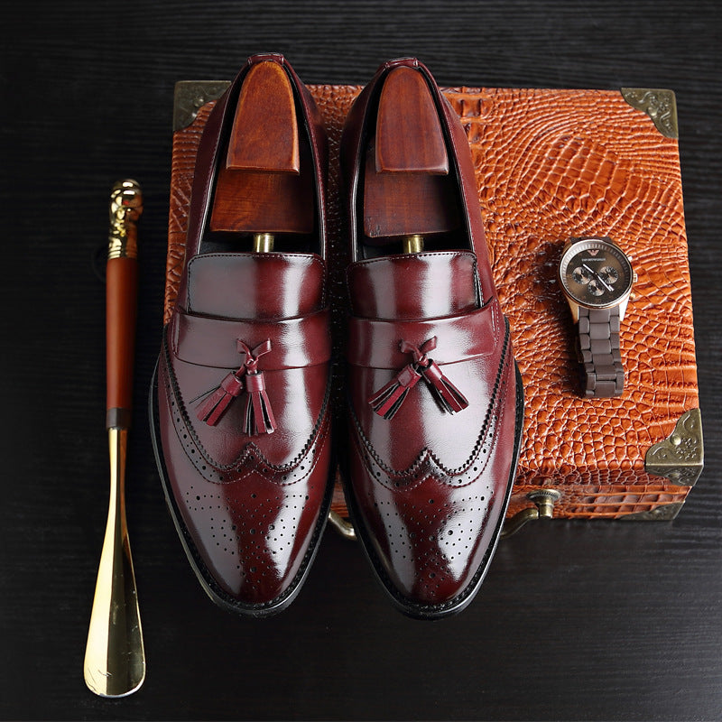 Chaussures Brogue Homme Cuir Synthétique À Franges – Bout Pointu Casual