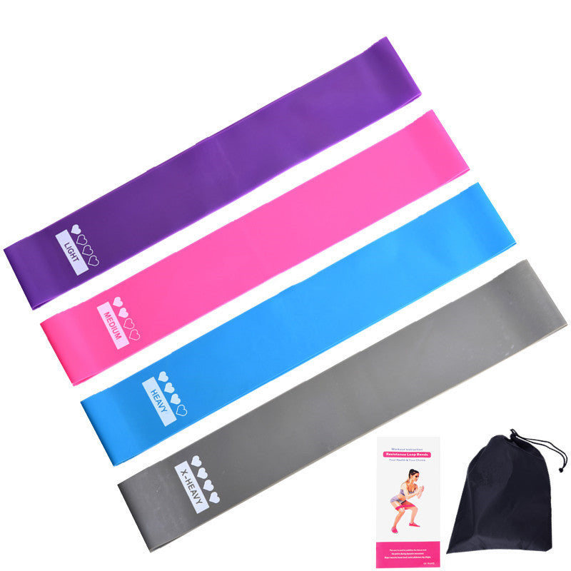 Bande Élastique Mini Yoga Fitness – 4 Niveaux Résistance Pilates Musculation