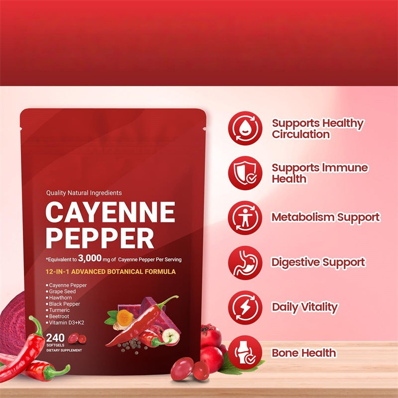 Complément Alimentaire Énergie au Poivre – 60 ou 240 Pilules Corps & Vitalité DLC 3 Ans