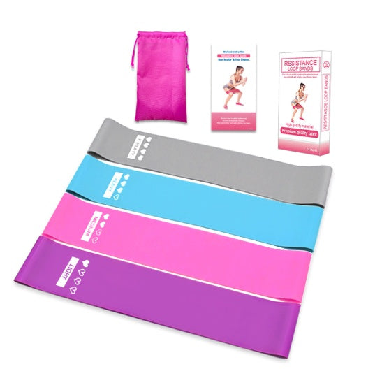 Bande Élastique Mini Yoga Fitness – 4 Niveaux Résistance Pilates Musculation