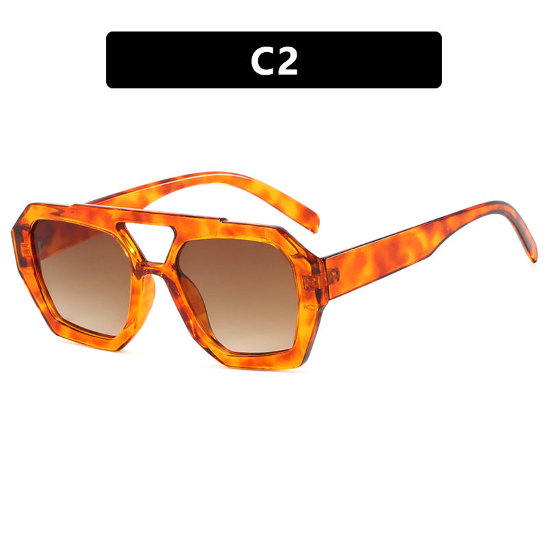 Lunettes de Soleil Grande Monture Léopard – UV400 Style Ins Street 12 Coloris