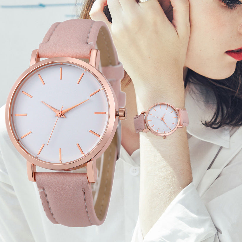 Montre Quartz Femme Bracelet Cuir PU – Cadran Carré 13 Coloris Tendance