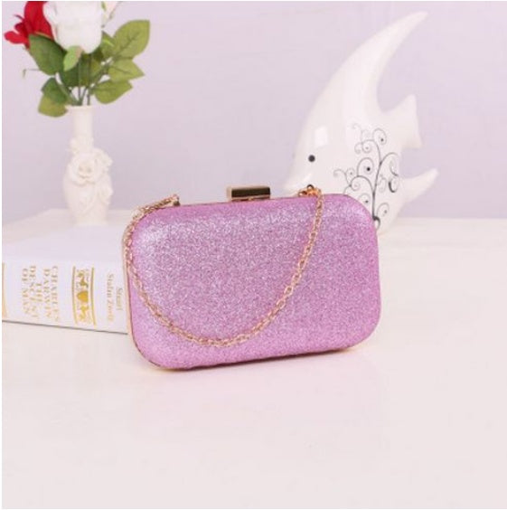 Pochette Soirée Femme – Sac Chaîne Doré Clutch Box Messenger 9 Coloris