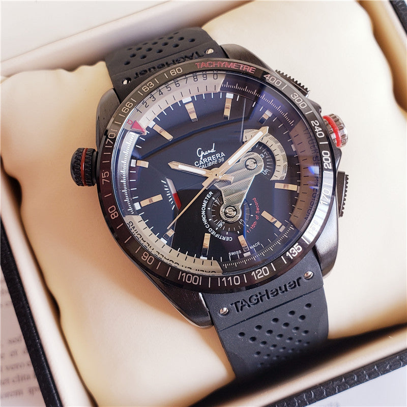 Montre Mécanique Homme – Cadran Rond 43mm Verre Plexi Boucle Ardillon Acier
