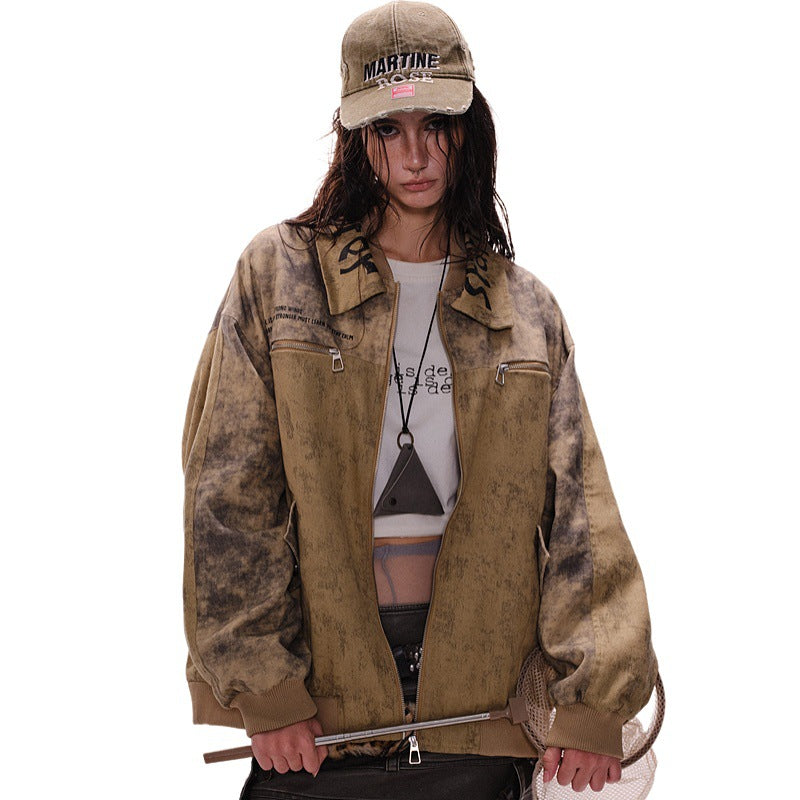 Veste Streetwear Brodée – Jacket Couples Oversize Coton