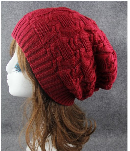 Bonnet Laine Épais Femme Loose Pile – 6 Coloris 28x23cm Hiver Confort