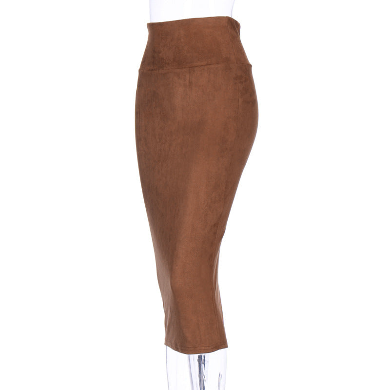 Mid-Length Pencil Skirt – Women's High-Waisted Stretch