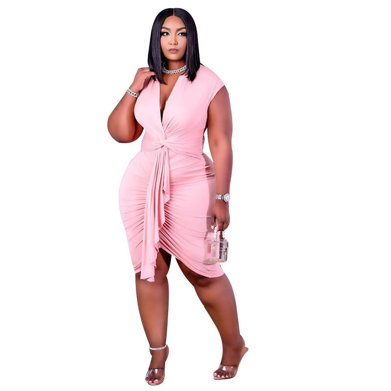 Robe Femme Ligne A Taille Haute Polyester – Printemps Été 6 Coloris L-4XL