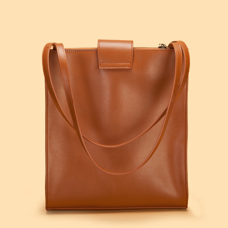 Tote Bag Cuir Premium Femme – Grand Sac Épaule Commuter Business