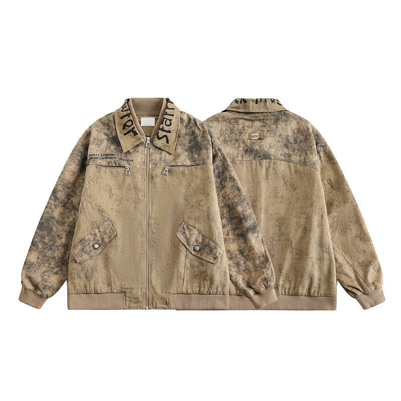 Veste Streetwear Brodée – Jacket Couples Oversize Coton
