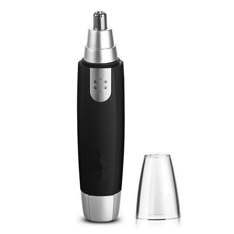 Tondeuse Électrique Nez & Oreilles Homme Femme – Lame Inox 360° Waterproof Noir Argent