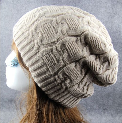 Bonnet Laine Épais Femme Loose Pile – 6 Coloris 28x23cm Hiver Confort