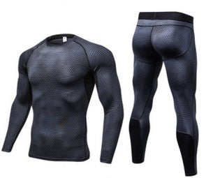 Ensemble Fitness Homme Compression – Polyester Spandex Running Cyclisme S-XXL