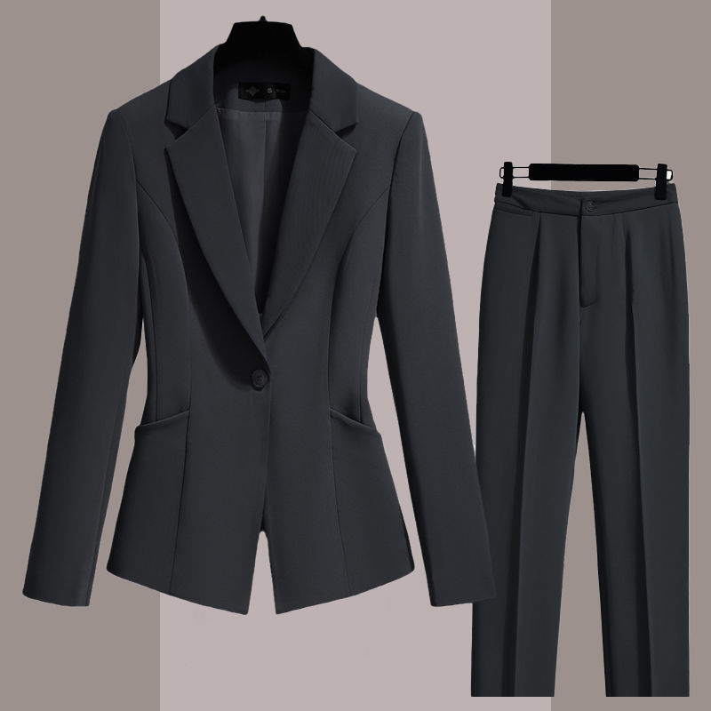 Tailleur Professionnel Femme Poil de Lapin – Veste Jupe Pantalon Chemise Noir Gris Bleu