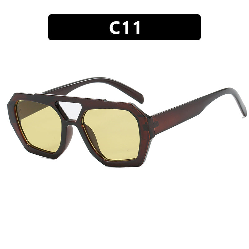 Lunettes de Soleil Grande Monture Léopard – UV400 Style Ins Street 12 Coloris