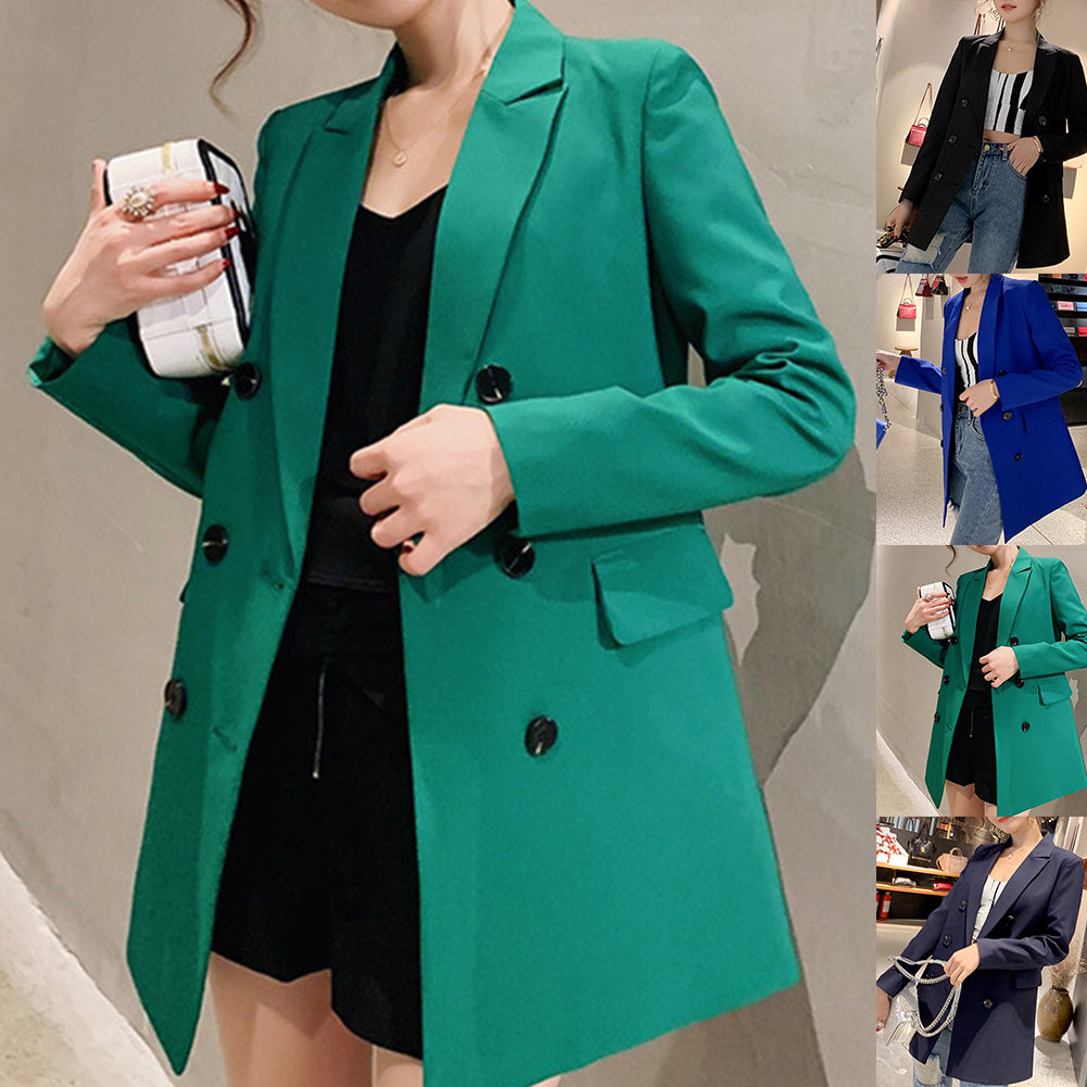 Blazer Oversize Femme – Veste Tailleur Large Chic Polyester