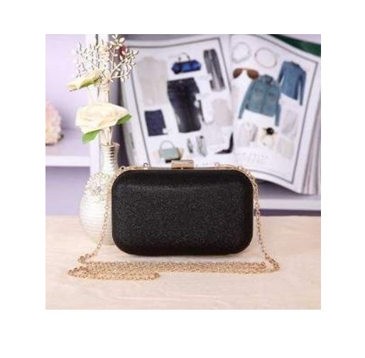 Pochette Soirée Femme – Sac Chaîne Doré Clutch Box Messenger 9 Coloris