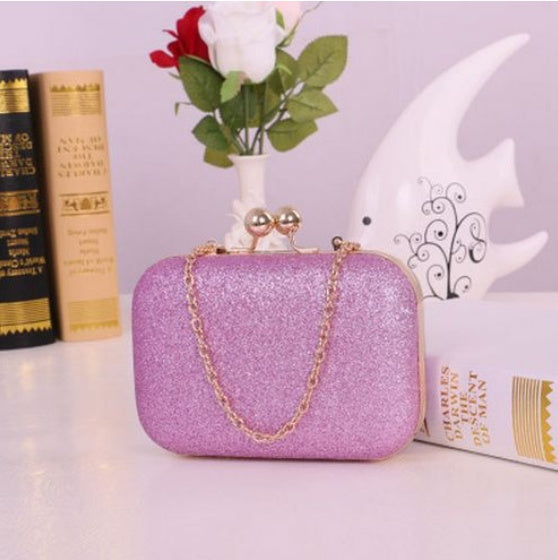 Pochette Soirée Femme – Sac Chaîne Doré Clutch Box Messenger 9 Coloris