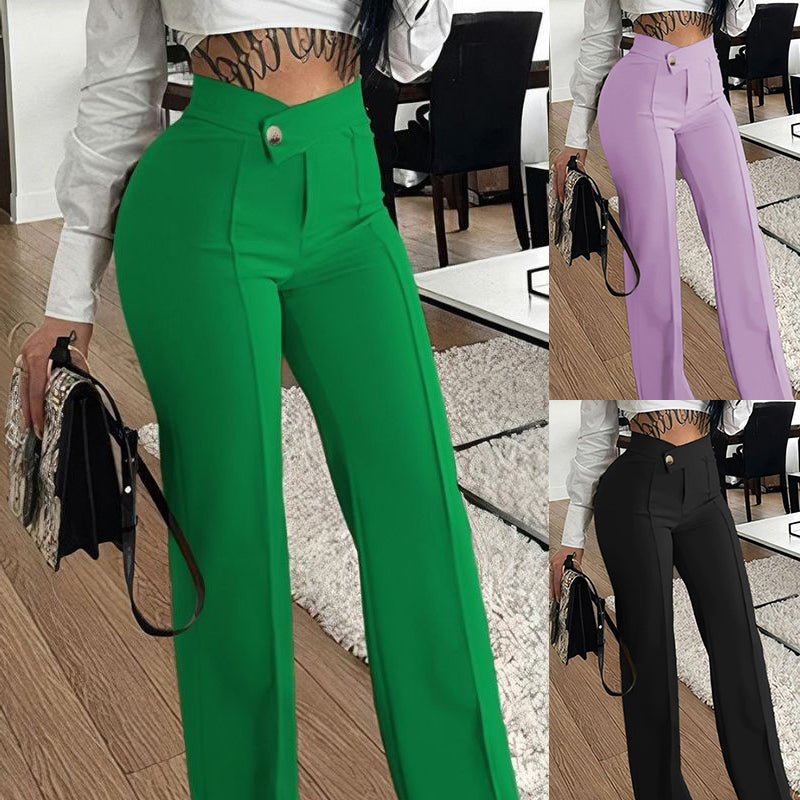 Pantalon Droit Slim Femme Spandex Boucle – 6 Coloris Style Urbain Tie-Dye