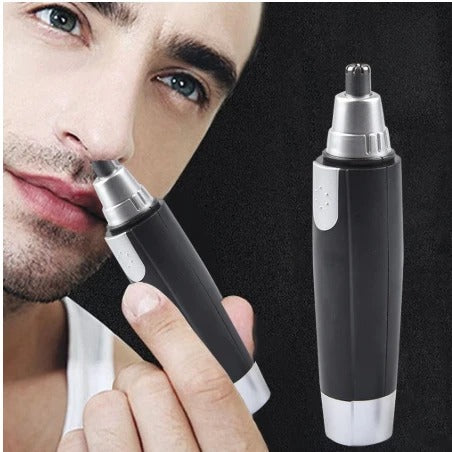 Tondeuse Électrique Nez & Oreilles Homme Femme – Lame Inox 360° Waterproof Noir Argent