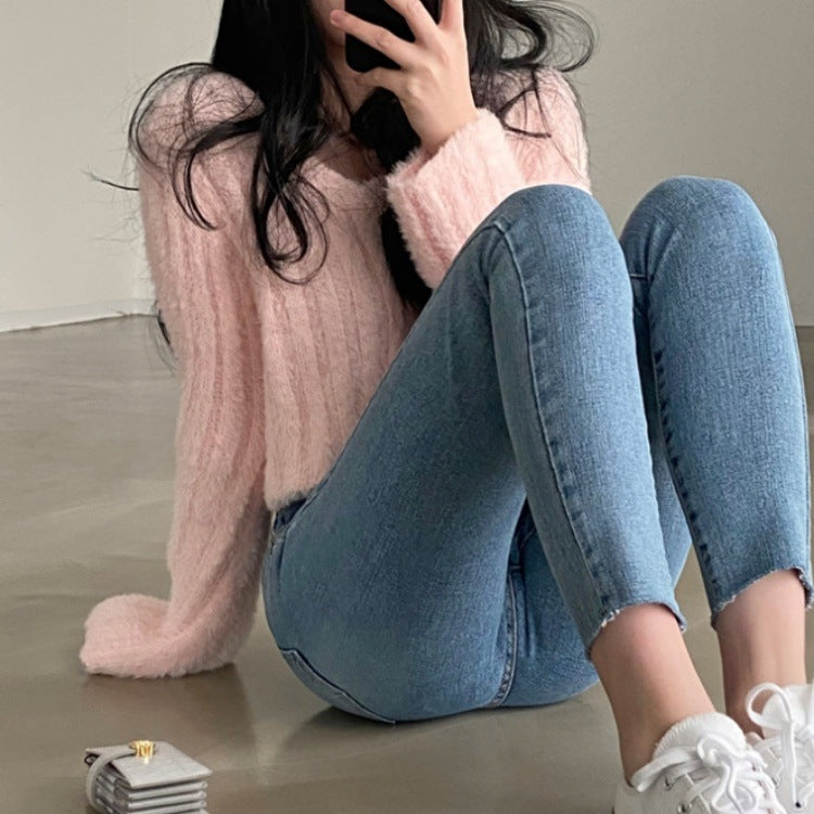 Pull Femme Tricot Manches Longues – Style Élégant Taille Unique 4 Coloris