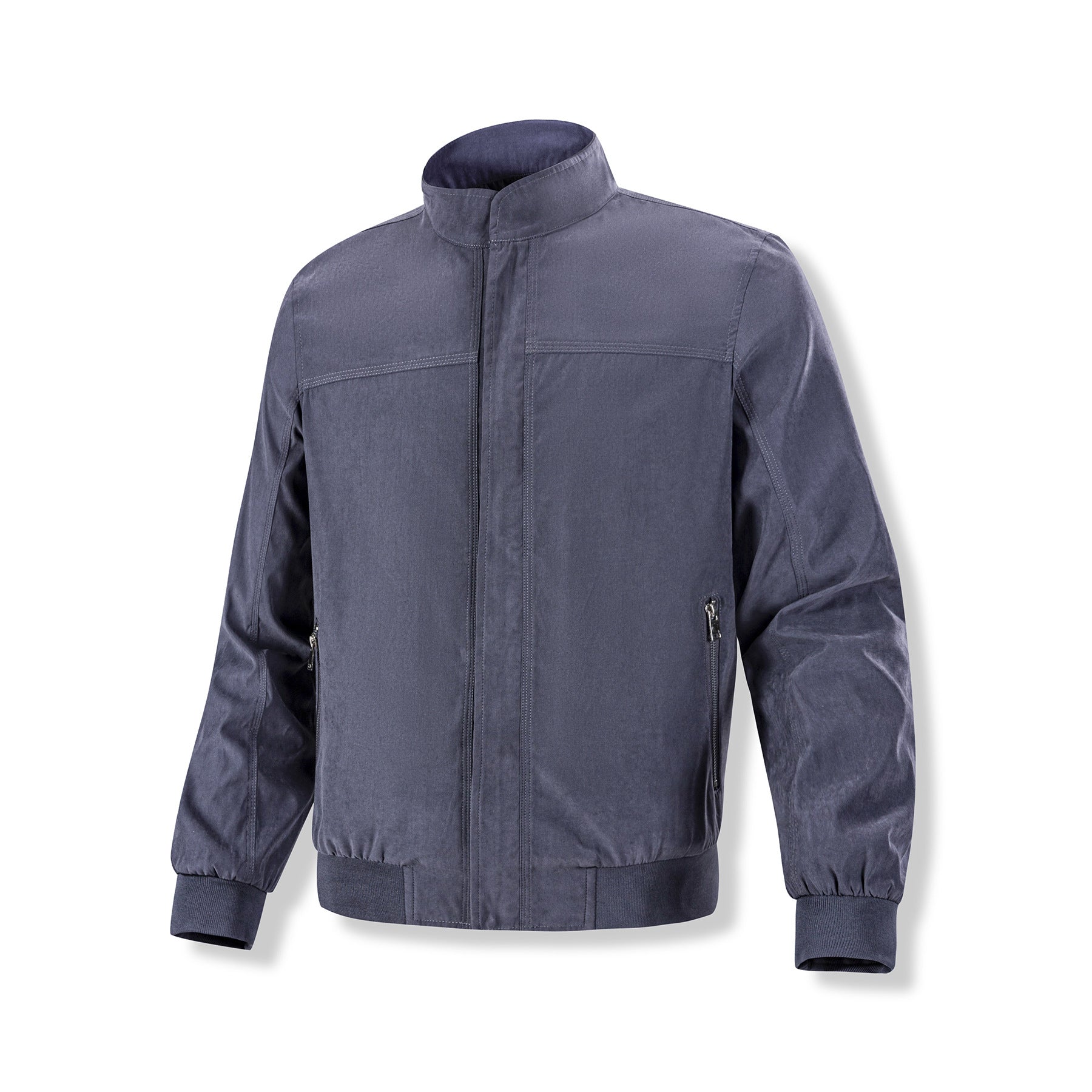 Veste Homme Col Mao Zippée – Style Coréen Velours Côtelé