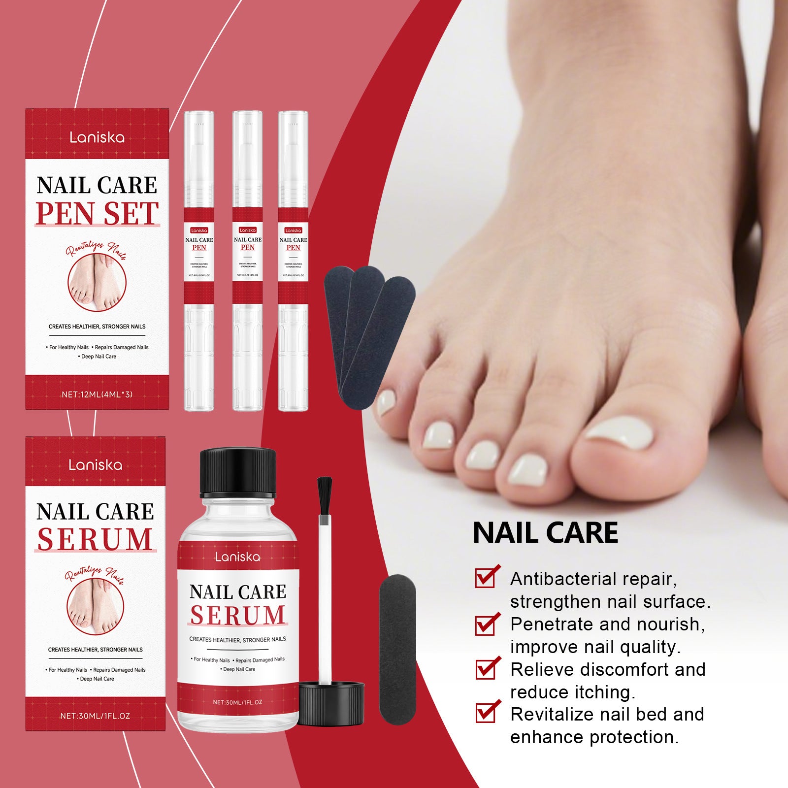 Sérum & Stylo Soin des Ongles – Nutrition Quotidienne Éclat & Confort
