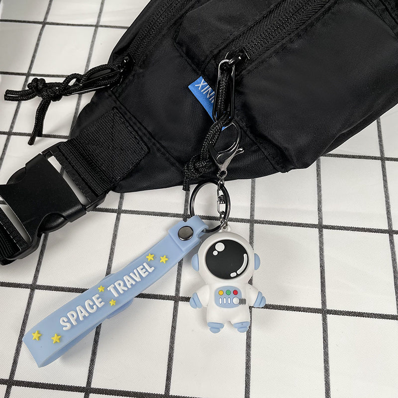 Sacoche Téléphone Homme Nylon Street – 7 Styles avec Pendentifs Noir Minuit