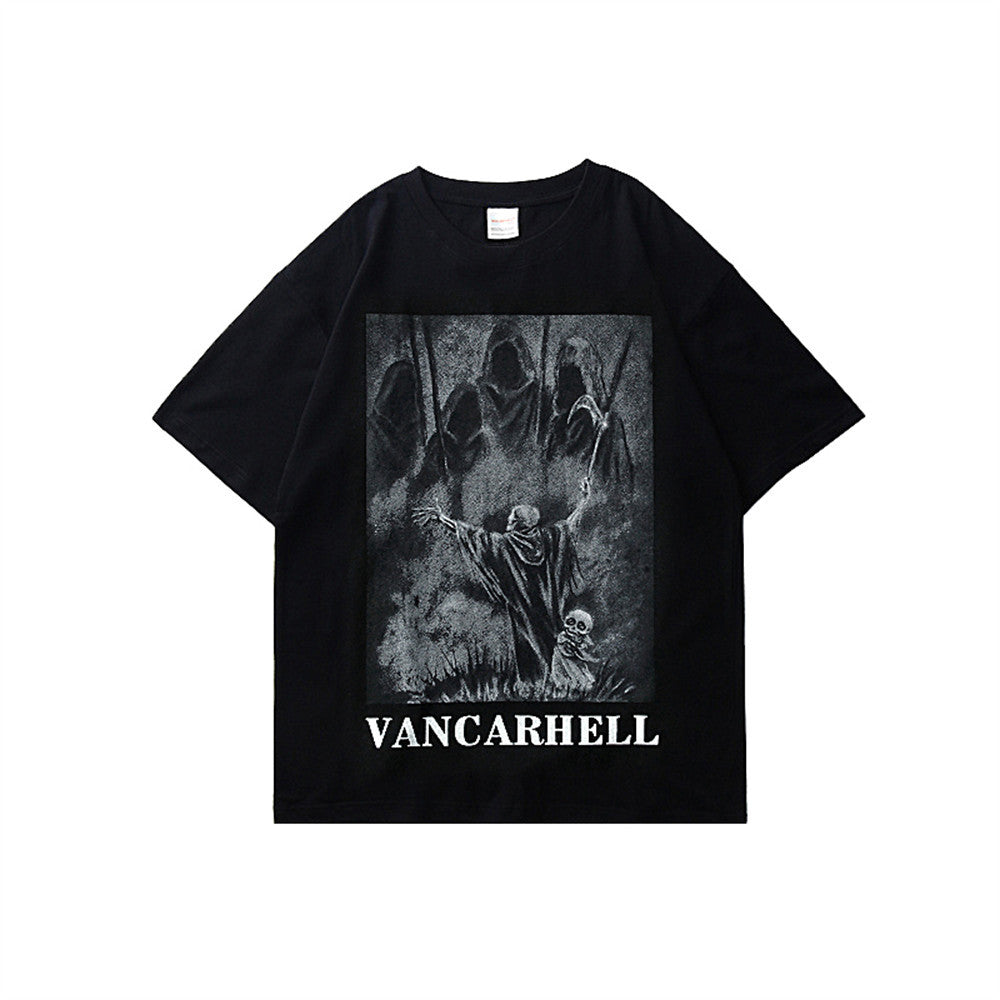 T-Shirt Skull Oversize – Imprimé Manches Courtes