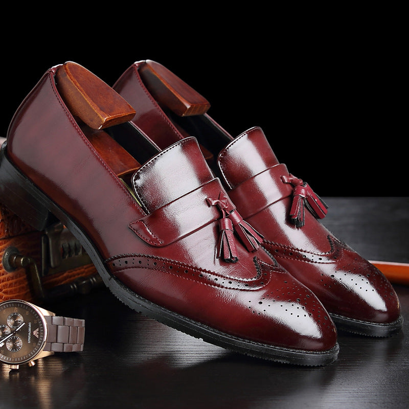 Chaussures Brogue Homme Cuir Synthétique À Franges – Bout Pointu Casual