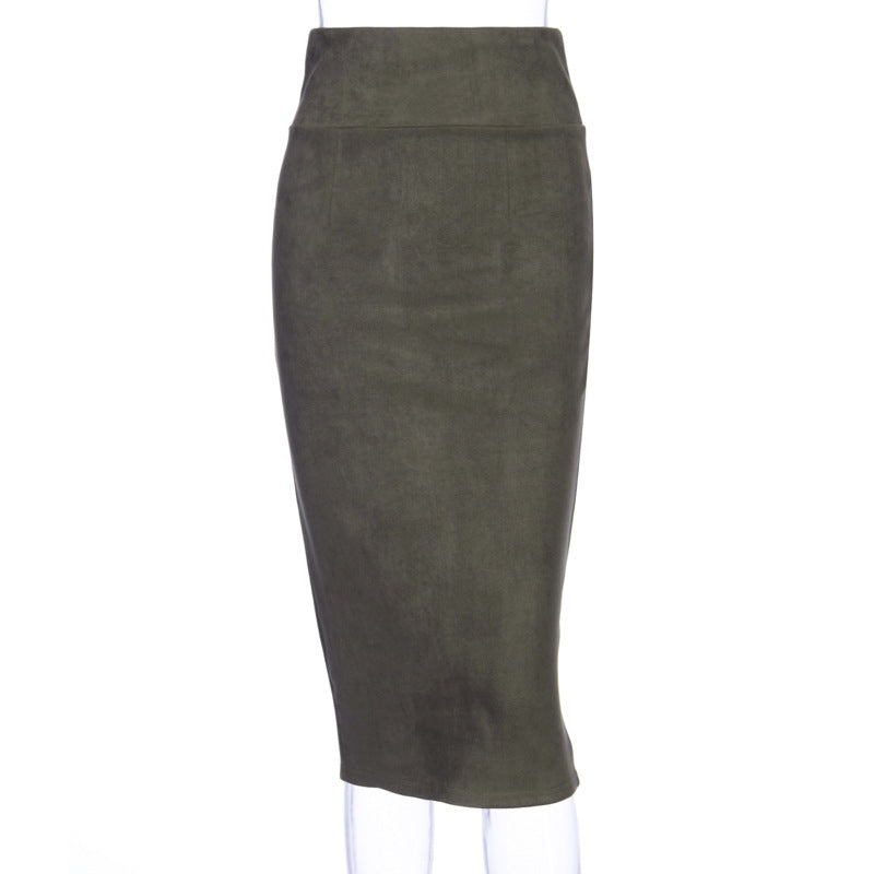 Mid-Length Pencil Skirt – Women's High-Waisted Stretch