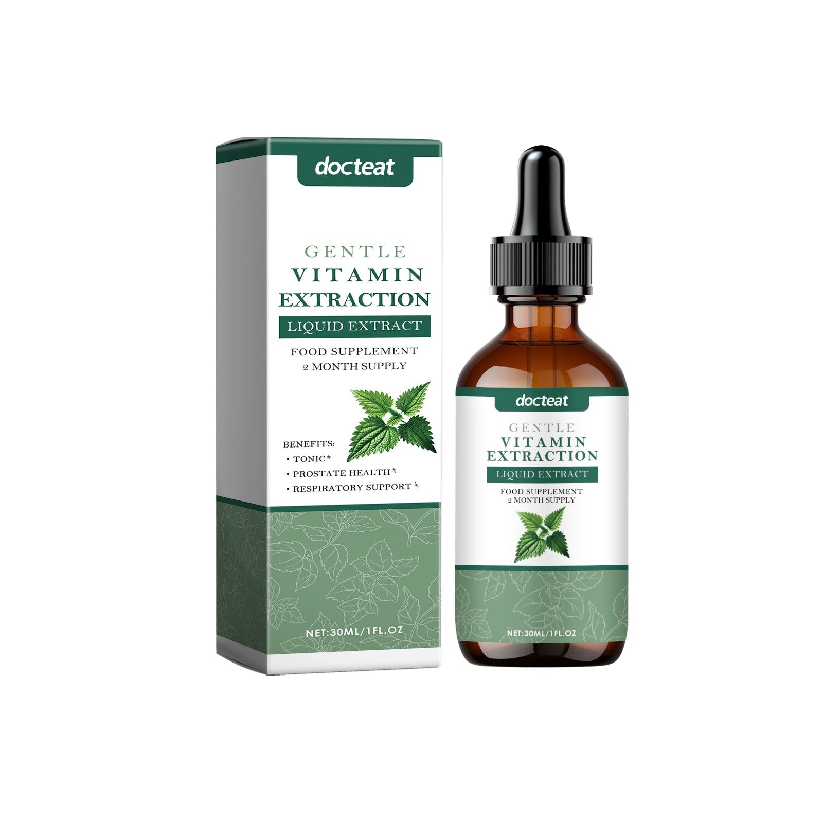 Gouttes Complément Alimentaire Menthe & Vitamine B1 – Extrait Plantes 30ml