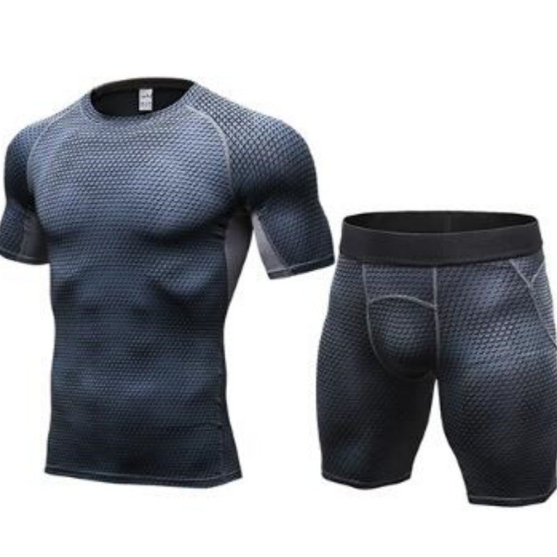 Ensemble Fitness Homme Compression – Polyester Spandex Running Cyclisme S-XXL